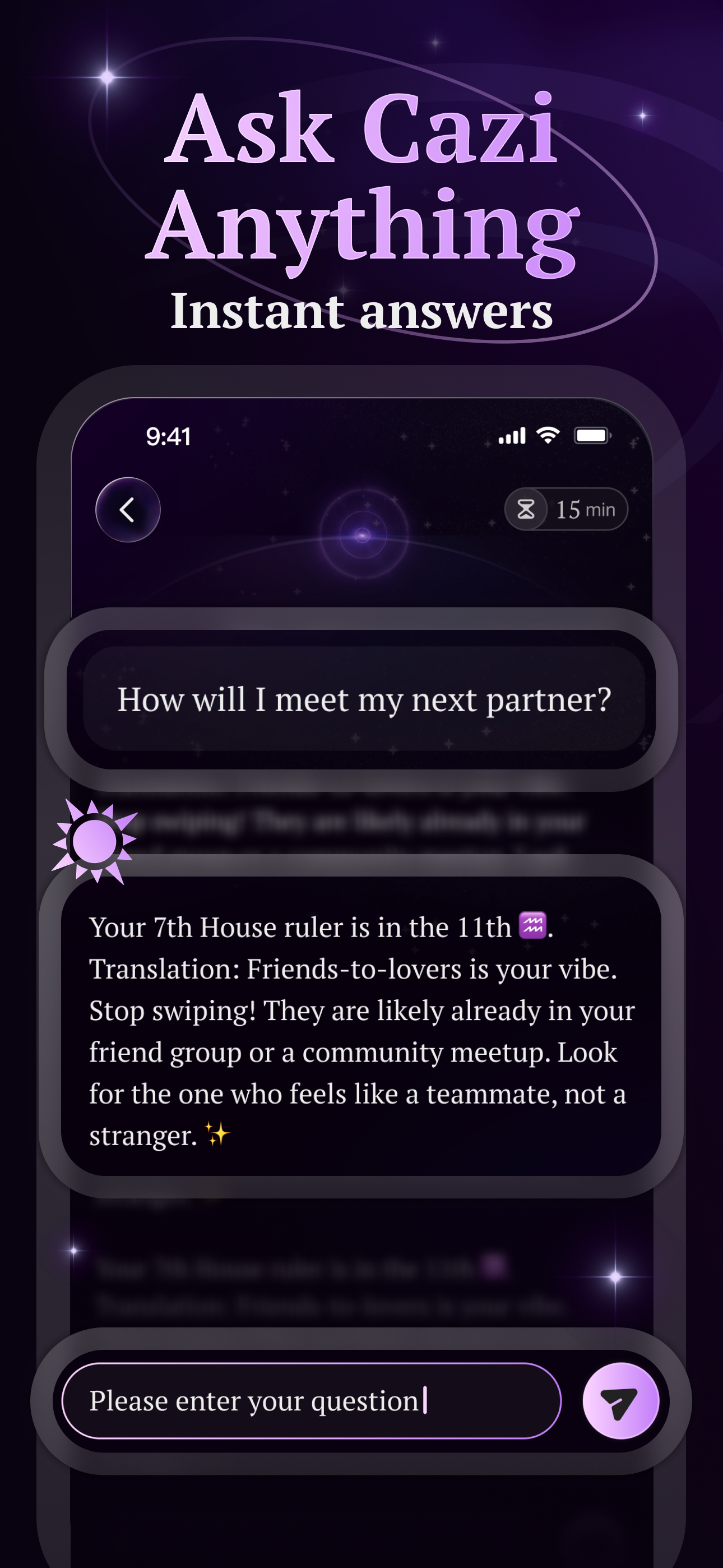 CAZIMI app screenshot – Start Session